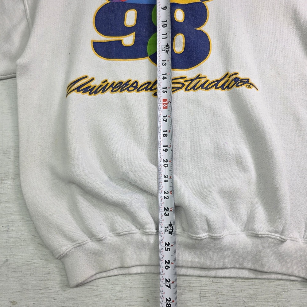 Vintage‎ 90s Rare Design White Universal Studios Sweatshirt Pullover Adult Sz L - Picture 13 of 13